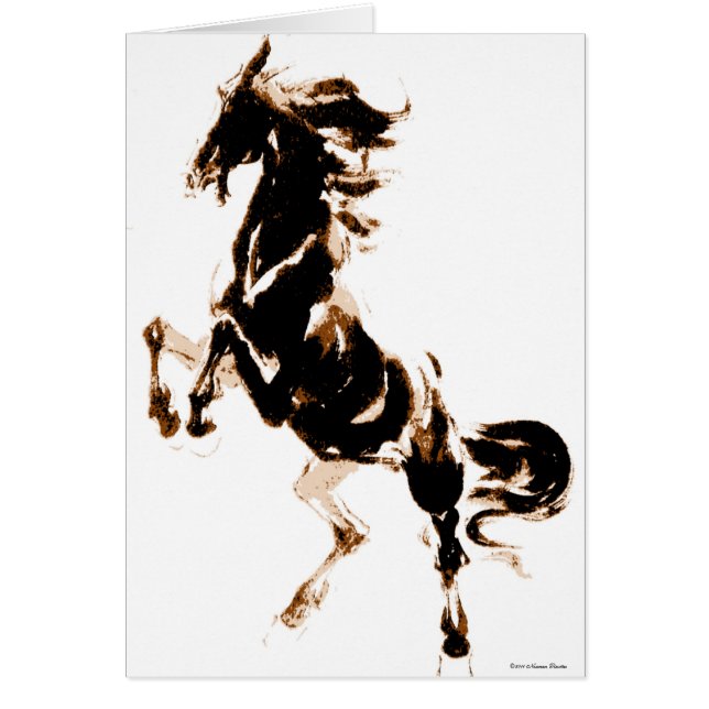 Tarjeta de caballo salvaje (Frente)