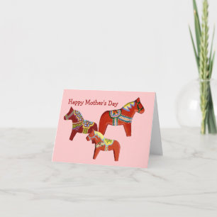 Tarjeta de caballos del Día de la Madre