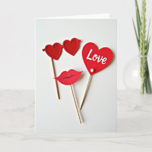 Tarjeta de cabina de fotos Love Hearts