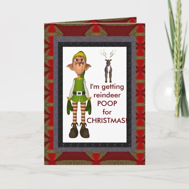 Tarjeta de caca de reno. (Anverso)