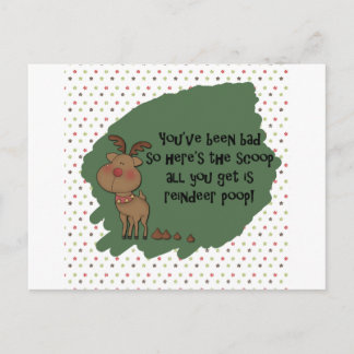 Tarjeta de caca de reno para Navidades divertidos
