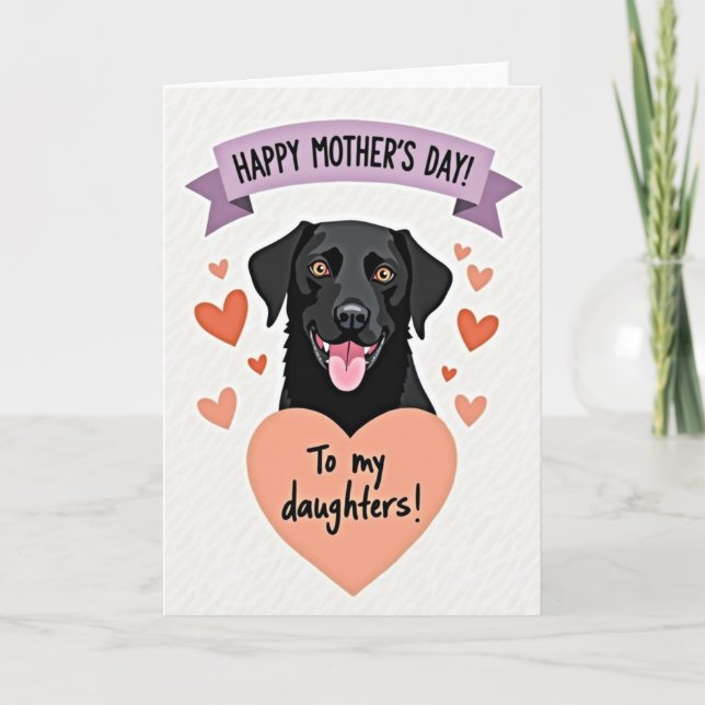 Tarjeta de cachorro del Día de la Madre con mucho  (Anverso)