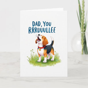 Tarjeta de cachorro del Día del Padre alegre