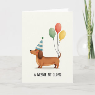 Tarjeta de cachorro fiestero de lunares