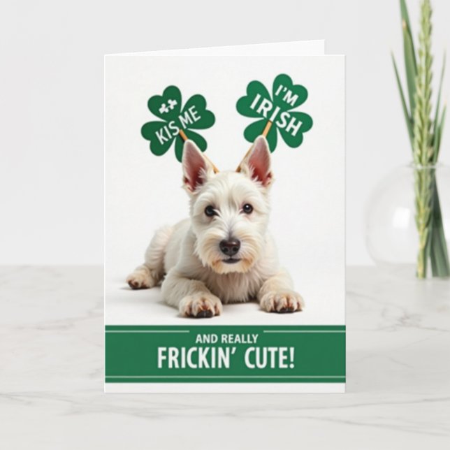 Tarjeta de cachorro irlandés superlindo (Anverso)