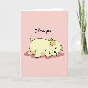 Tarjeta de Cachorro Rana Te Amo