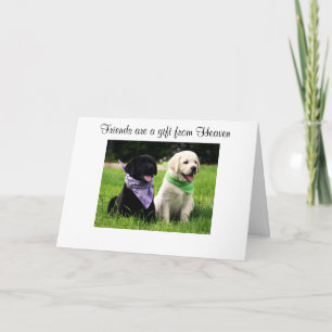 Tarjeta de cachorros Labrador Retriever de amistad