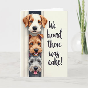 Tarjeta de Cachorros Mirando Dulcemente