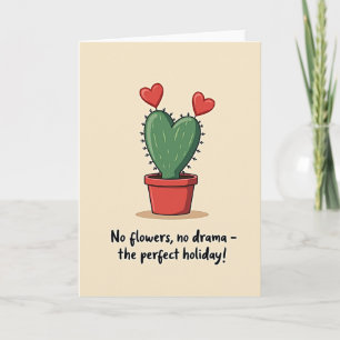 Tarjeta de Cactus de Amor sin Drama