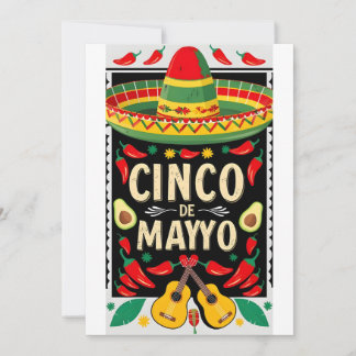 Tarjeta de Cactus de Fiesta Mexicana