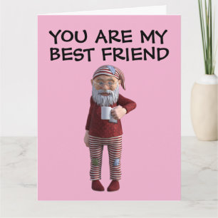 TARJETA DE CAFÉ BESTIE BEST FRIEND GNOME