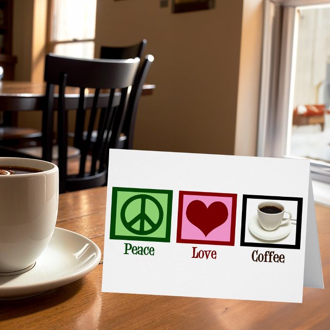 Tarjeta de café de amor por la paz (Subido por el creador)