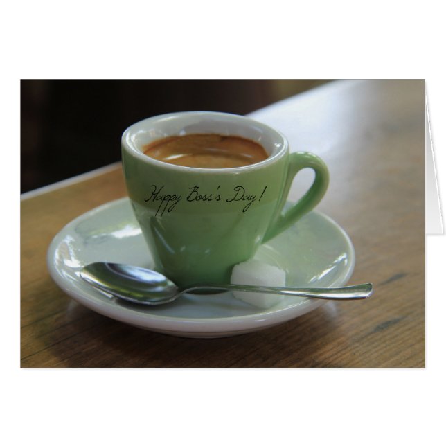 Tarjeta de café del Día del Jefe (Anverso (Horizontal))