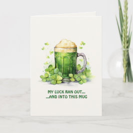 Tarjeta de café divertida del día de San Patricio