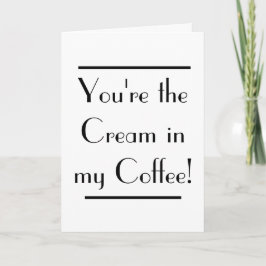 Tarjeta de café Funny Cream estilo Art Deco