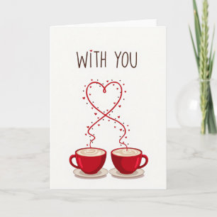Tarjeta de café sincero contigo