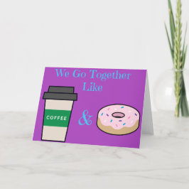 Tarjeta de café y donuts lindas