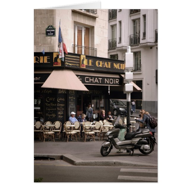 Tarjeta de cafetería Le Chat Noir (Frente)