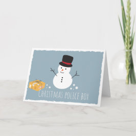 Tarjeta de caja de la policía de navidades