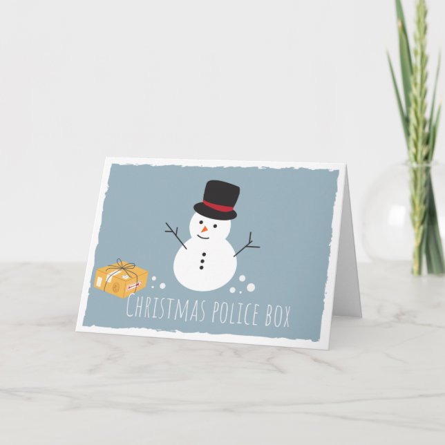 Tarjeta de caja de la policía de navidades (Anverso)