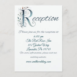 Tarjeta de caja de la recepción de la boda R flori