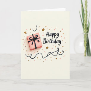 Tarjeta de caja de regalo alegre