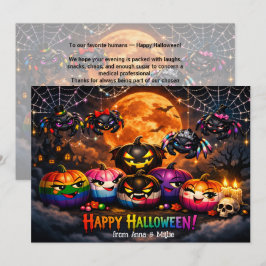 Tarjeta de calabaza arcoíris LGBT 🌈🕷️