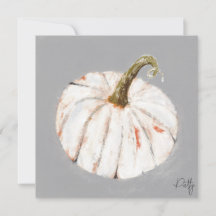 Tarjeta de calabaza blanca