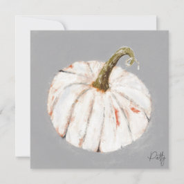 Tarjeta de calabaza blanca
