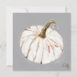 Tarjeta de calabaza blanca