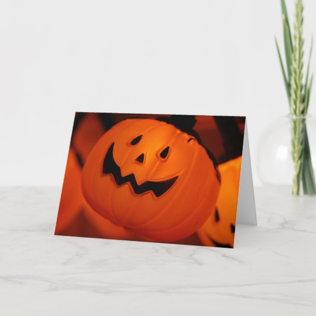 Tarjeta de calabaza de Halloween (Anverso)