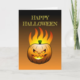 Tarjeta de calabaza feliz de Halloween