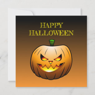 Tarjeta de calabaza feliz Halloween