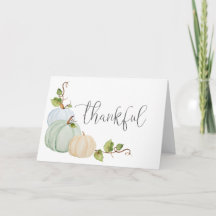 Tarjeta de calabaza personalizada de Acción de Gra