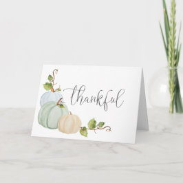 Tarjeta de calabaza personalizada de Acción de Gra