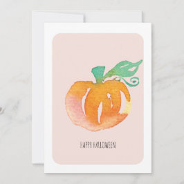 Tarjeta de calabaza pintada a mano Feliz Halloween