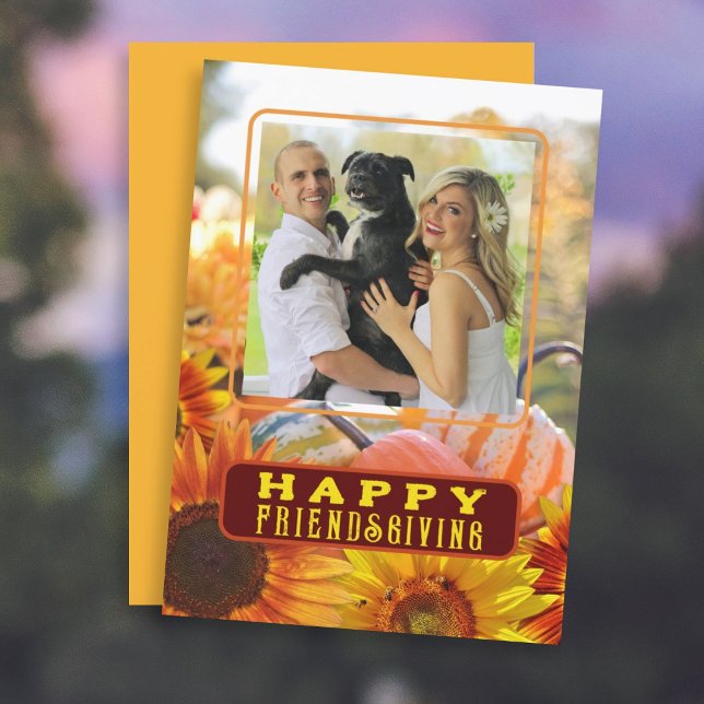Tarjeta de calabazas de girasol de Friendsgiving f (Subido por el creador)