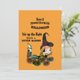 Tarjeta de calabazas de hueso de halloween