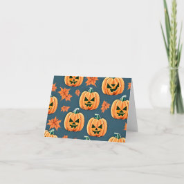 Tarjeta de calabazas Jack-o'-lantern