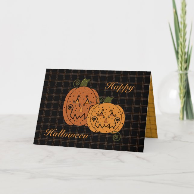 Tarjeta de calabazas nocturnas Stark (Anverso)