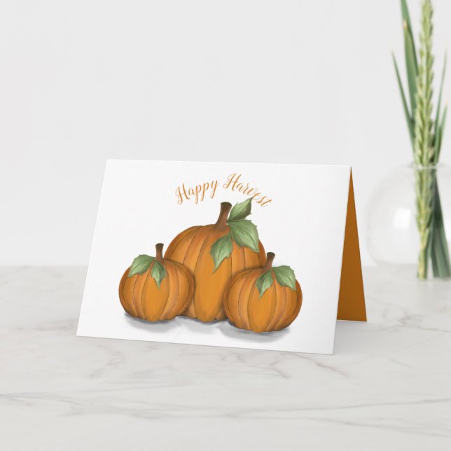 Tarjeta de calabazas pintadas (Anverso)