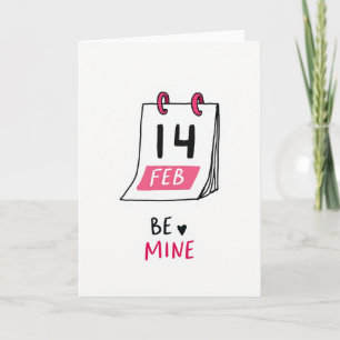 Tarjeta de calendario con sentimiento