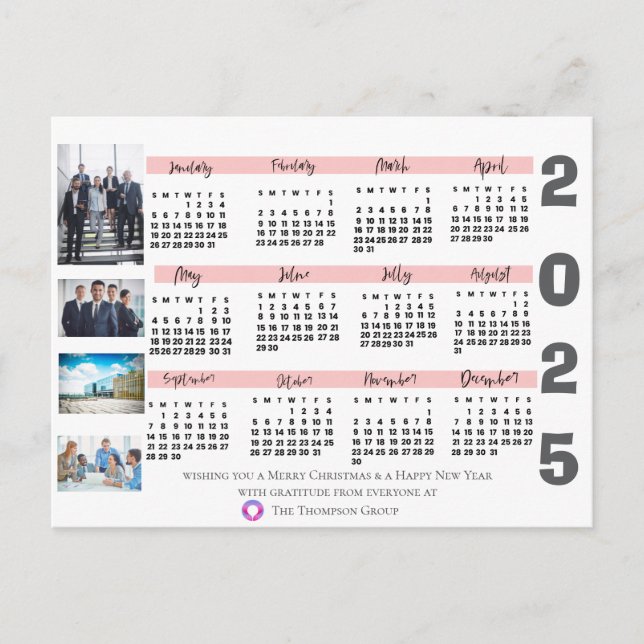 Tarjeta de calendario corporativa para la valoraci (Anverso)