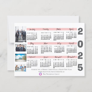 Tarjeta de calendario corporativo para agradecimie