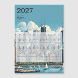 Tarjeta de calendario de arquitectura del horizont