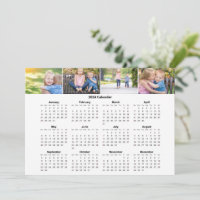 Tarjeta de calendario de Collage de fotos de famil
