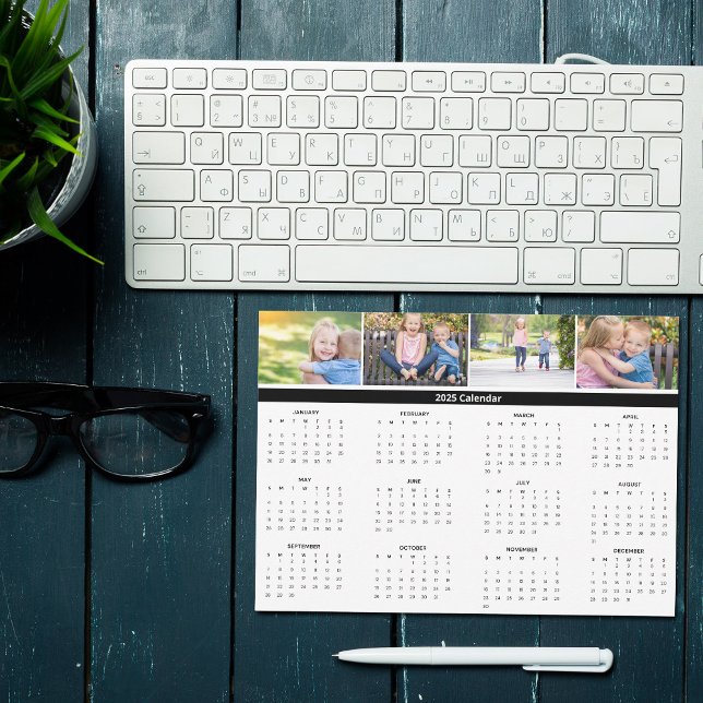 Tarjeta de calendario de Collage de fotos de famil (Subido por el creador)