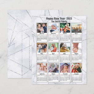 Tarjeta de calendario de fotos de la familia de or