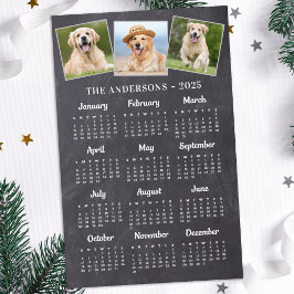 Tarjeta de calendario de fotos de pizarra rusa de