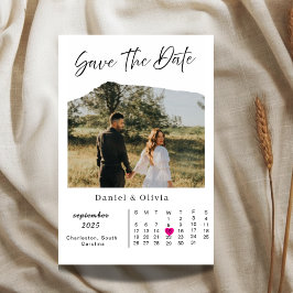 Tarjeta de calendario de fotos rústicas para guard